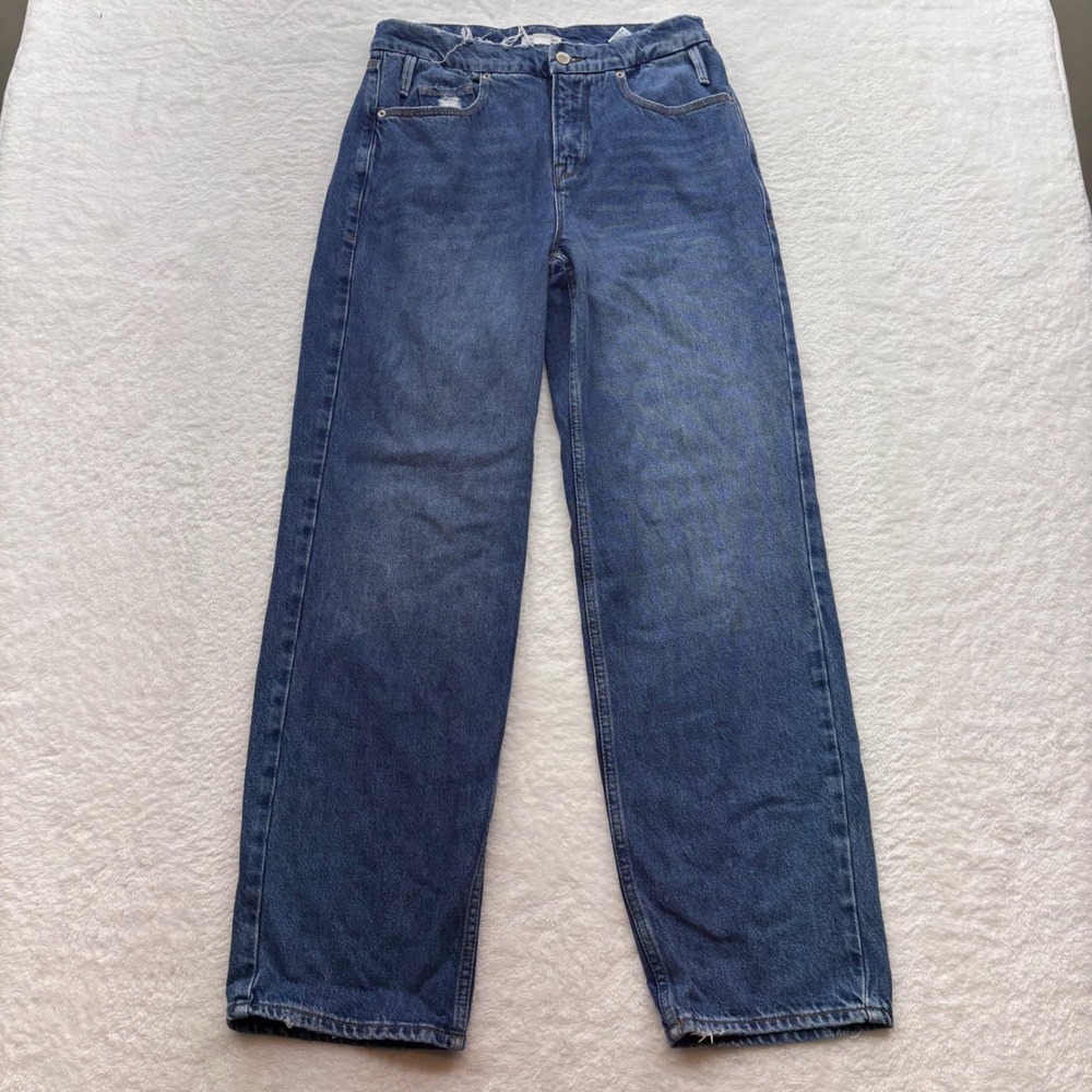 Good American Good 90s Relaxed Straight Leg Jeans Blue 541 Size 2 26 GFXCULB859